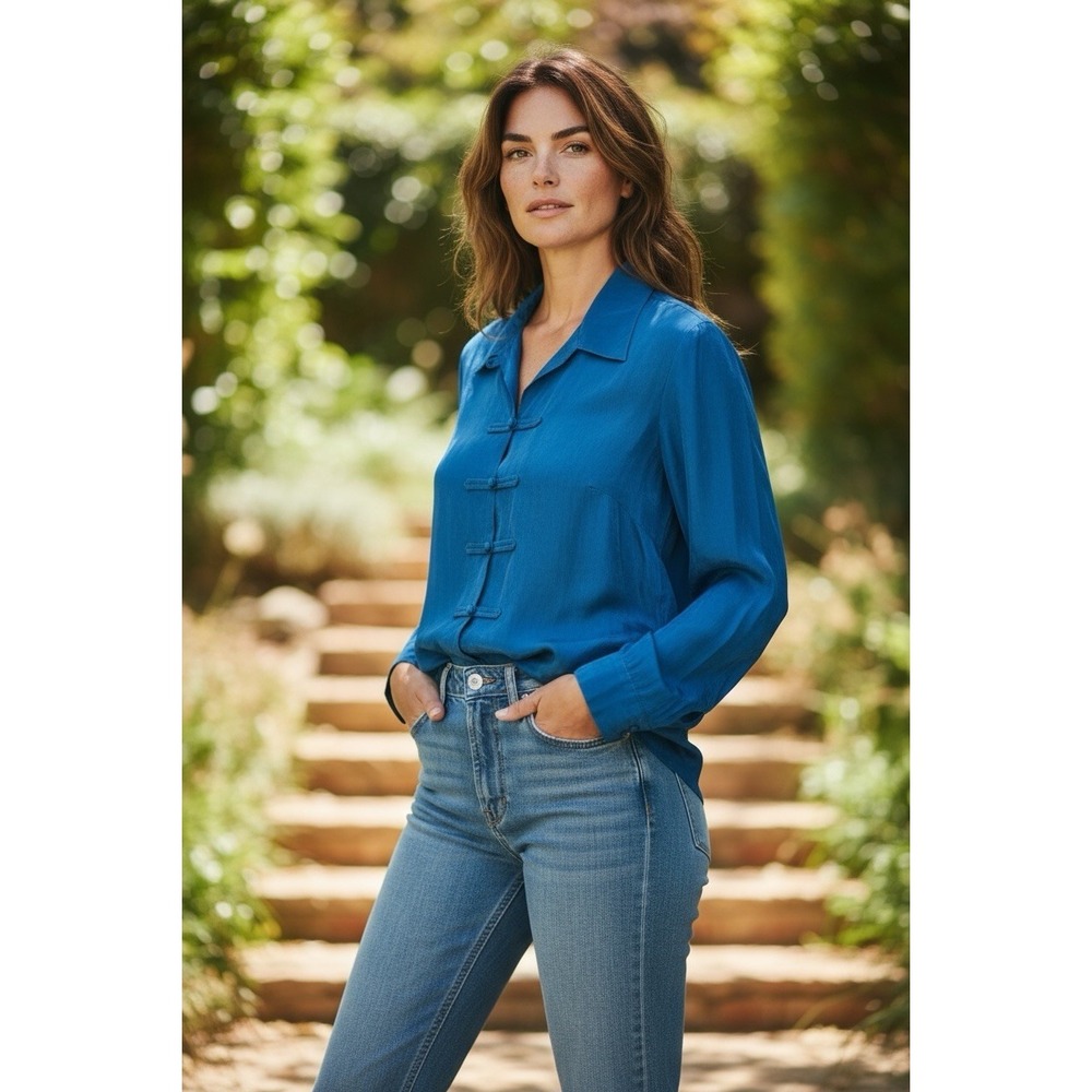 Marks And Spencer Women's Blouse Teal Blue US Size 4-6 UK Size‎ 8